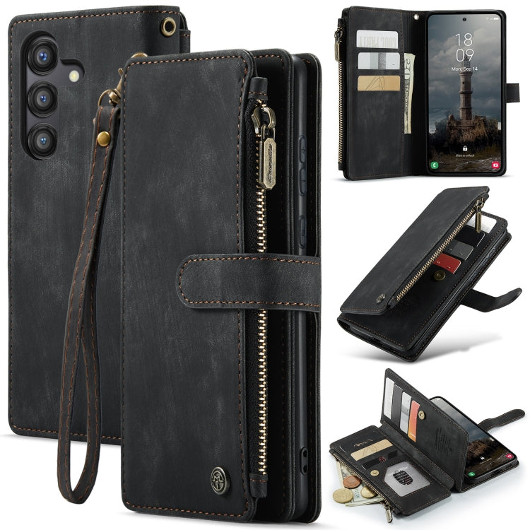 CaseMe C30 Card Slots Zipper Wallet Leather Phone Case, For Samsung Galaxy A25 4G, For Samsung Galaxy A15, For Samsung Galaxy A55 5G, For Samsung Galaxy A35 5G, For Samsung Galaxy S24 Ultra 5G, For Samsung Galaxy S24+ 5G