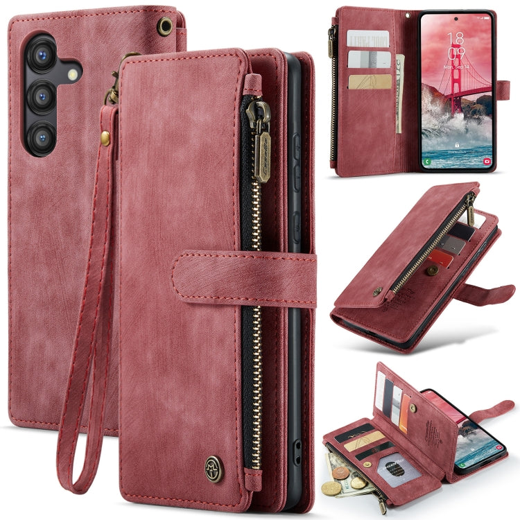 CaseMe C30 Card Slots Zipper Wallet Leather Phone Case, For Samsung Galaxy A25 4G, For Samsung Galaxy A15, For Samsung Galaxy A55 5G, For Samsung Galaxy A35 5G, For Samsung Galaxy S24 Ultra 5G, For Samsung Galaxy S24+ 5G