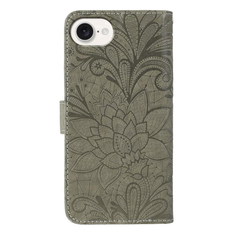 Lace Flower Embossing Flip Leather Phone Case, For iPhone 17e / 16e, For iPhone 17 Pro Max, For iPhone 17 Pro, For iPhone 17