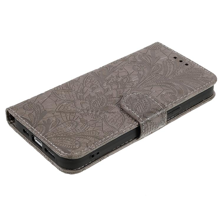 Lace Flower Embossing Flip Leather Phone Case, For iPhone 17e / 16e, For iPhone 17 Pro Max, For iPhone 17 Pro, For iPhone 17