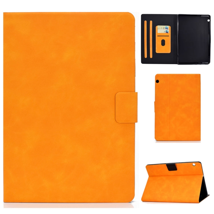 Cowhide Texture Horizontal Flip Leather Case with Holder & Card Slots & Sleep / Wake-up Function, For Huawei MatePad T8, For Huawei MediaPad T5, For Lenovo M10 Plus TB-X606F