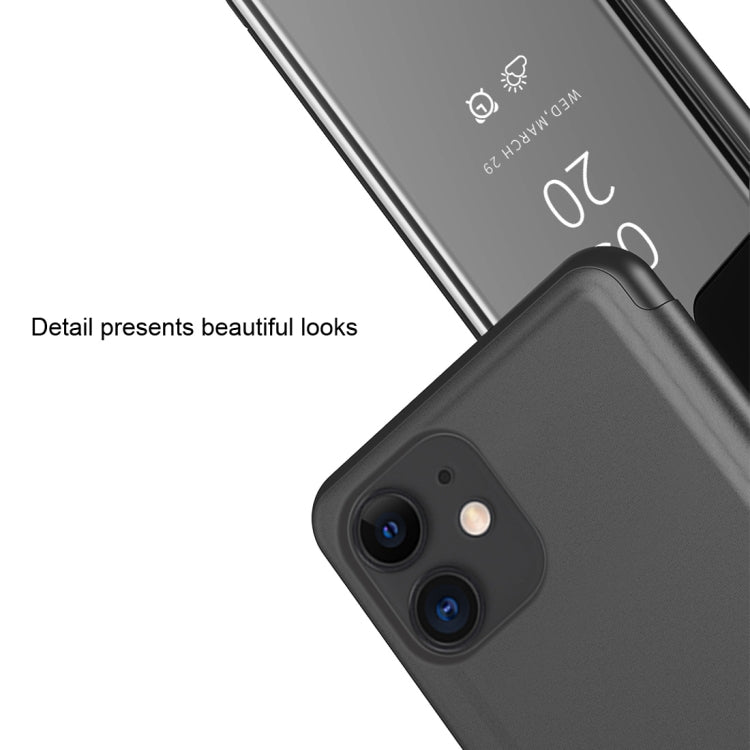 Plated Mirror Horizontal Flip Leather Case with Holder, For iPhone 12 Pro Max, For iPhone 12 / 12 Pro, For iPhone 12 / 12 Pro 6.1 inch