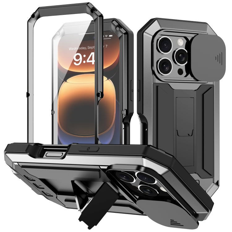 R-JUST Sliding Camera IP54 Life Waterproof Holder Phone Case, For iPhone 17e / 16e, For iPhone 17 Pro Max, For iPhone 17 Pro, For iPhone 17, For iPhone Air, For iPhone 16 Pro Max