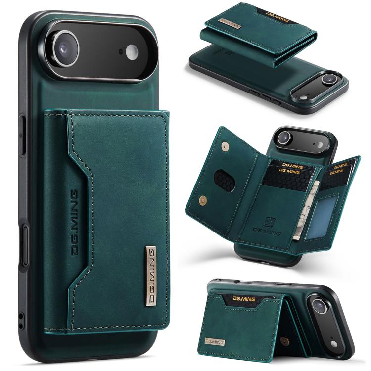 DG.MING M2 Series 3-Fold Card Bag Wallet Leather Phone Case, For iPhone Air, For iPhone 16 Pro Max, For iPhone 16 Pro, For iPhone 16 Plus