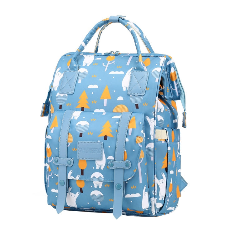 Multifunctional Mommy Bag Large Capacity Outgoing Baby Care Backpack, Grey, Blue, Black, Pink, Cartoon Bear