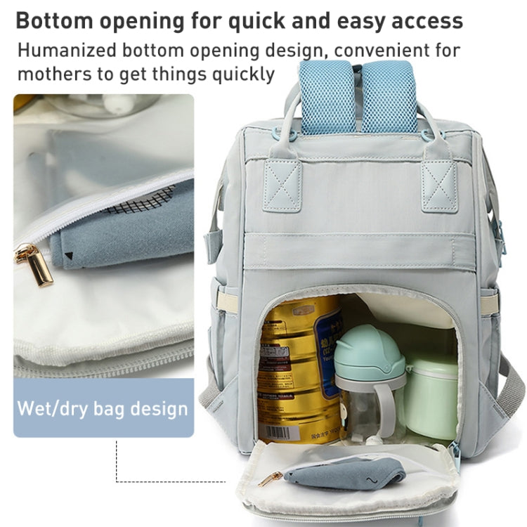 Multifunctional Mommy Bag Large Capacity Outgoing Baby Care Backpack, Grey, Blue, Black, Pink, Cartoon Bear