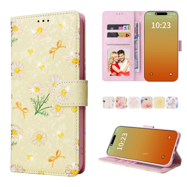 Bronzing Painting RFID Leather Case, For iPhone 16, For iPhone 15 Pro Max, For iPhone 15 Pro, For iPhone 15 Plus