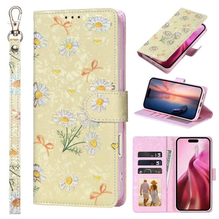 Bronzing Painting RFID Leather Case, For iPhone 17e / 16e, For iPhone 16 Pro Max, For iPhone 16 Pro, For iPhone 16 Plus