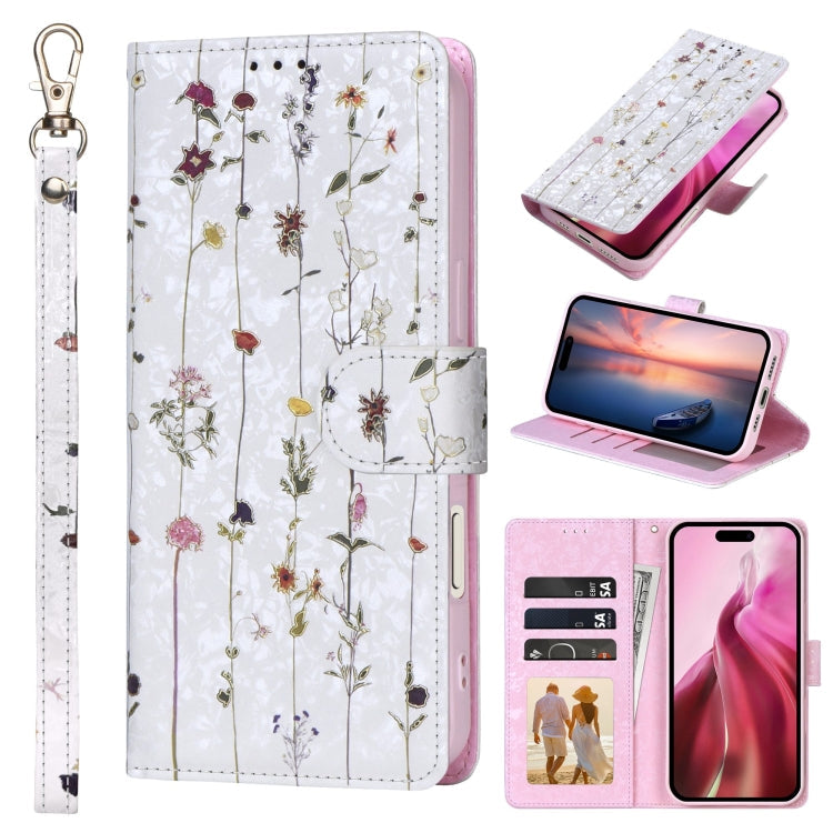 Bronzing Painting RFID Leather Case, For iPhone 17e / 16e, For iPhone 16 Pro Max, For iPhone 16 Pro, For iPhone 16 Plus