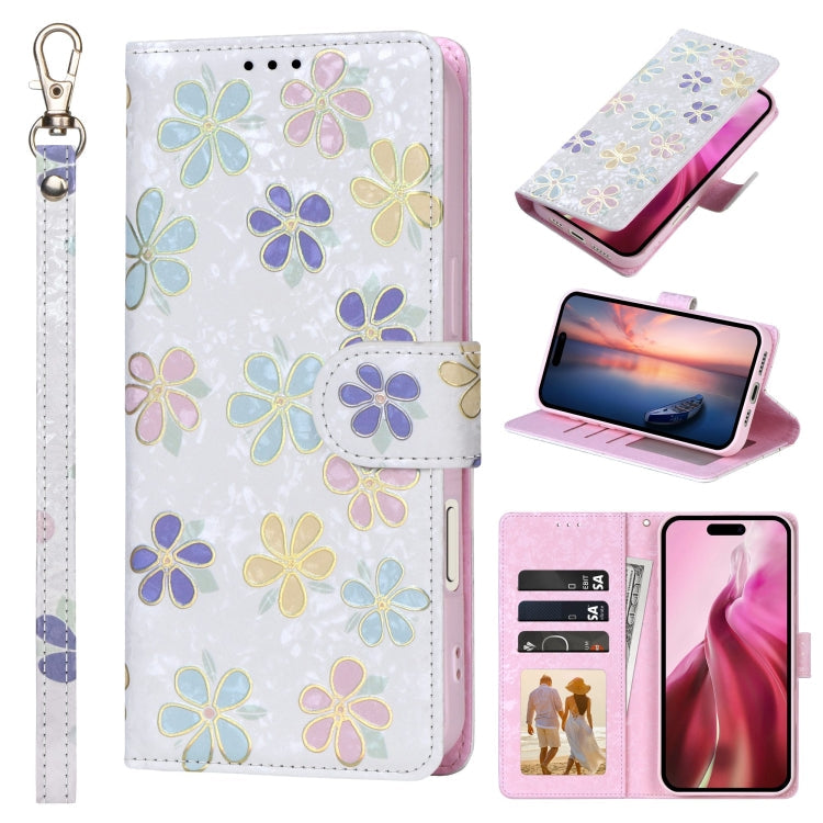 Bronzing Painting RFID Leather Case, For iPhone 17e / 16e, For iPhone 16 Pro Max, For iPhone 16 Pro, For iPhone 16 Plus