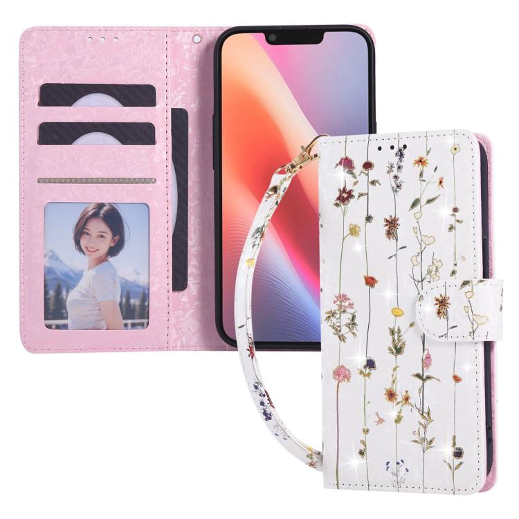 Bronzing Painting RFID Leather Case, For iPhone 17e / 16e, For iPhone 16 Pro Max, For iPhone 16 Pro, For iPhone 16 Plus