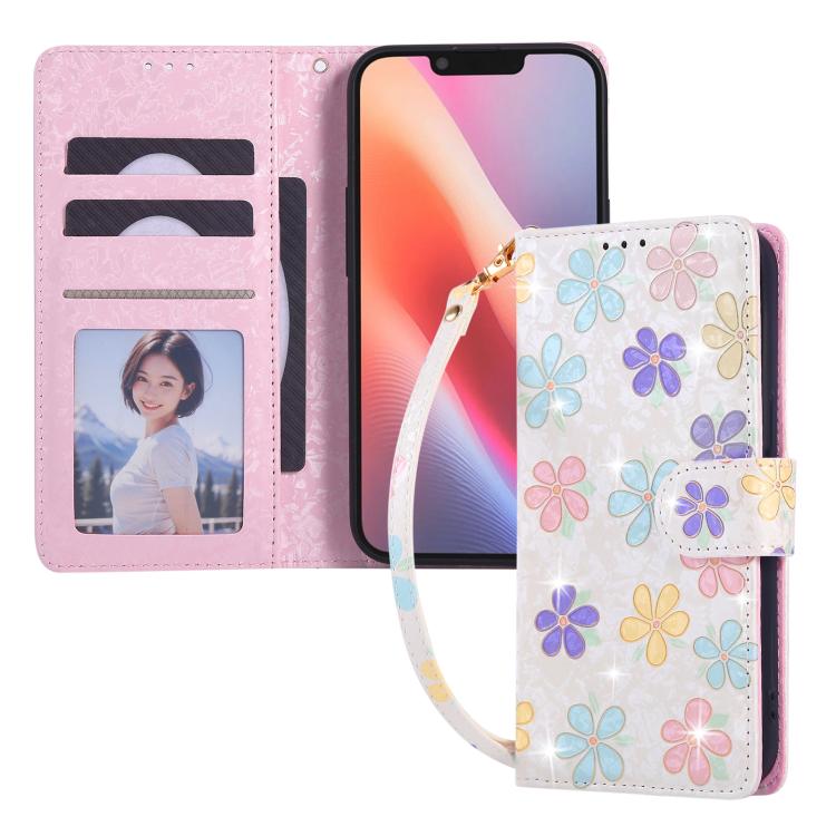 Bronzing Painting RFID Leather Case, For iPhone 17e / 16e, For iPhone 16 Pro Max, For iPhone 16 Pro, For iPhone 16 Plus