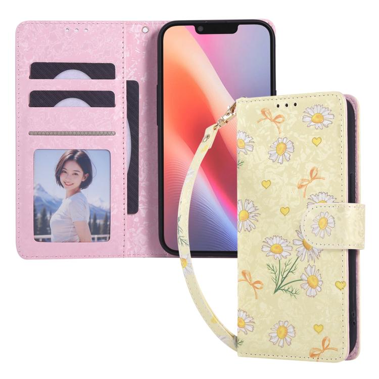 Bronzing Painting RFID Leather Case, For iPhone 17e / 16e, For iPhone 16 Pro Max, For iPhone 16 Pro, For iPhone 16 Plus