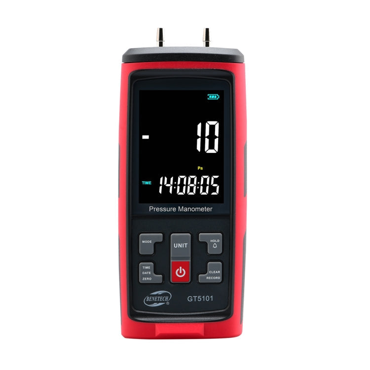 BENETECH GT5101 LCD Display Differential Pressure Meter, 1KPa, 2KPa, 4KPa, 10KPa, 40KPa, 50KPa, 125Pa, 250Pa, 100KPa