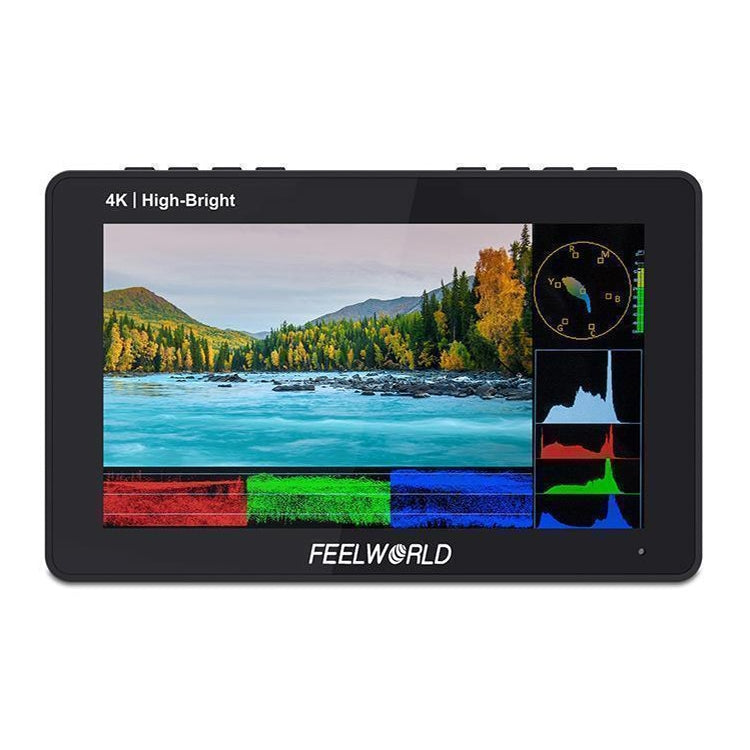 FEELWORLD F5 ProX 5.5 inch 1600nit High Bright Touch Screen DSLR Camera Field Monitor 4K HDMI F970 Install and Power Kit, F5 ProX