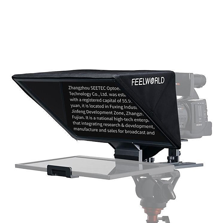FEELWORLD TP16 16 inch Tablet Horizontal Vertical Prompting Folding Teleprompter, Bluetooth Remote Control, TP16