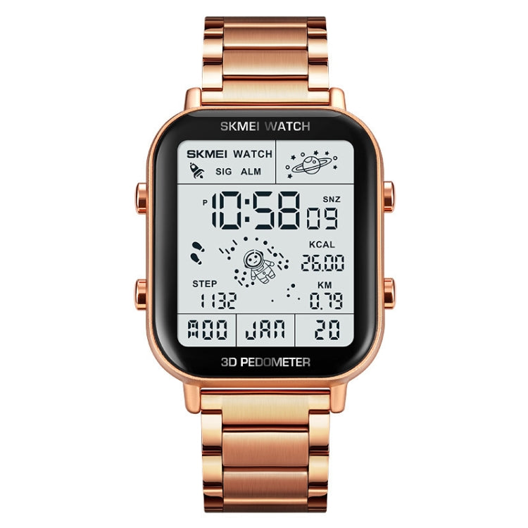 SKMEI 1888 Multifunctional Men 30M Waterproof Sports Stainless Steel Digital Wrist Watch