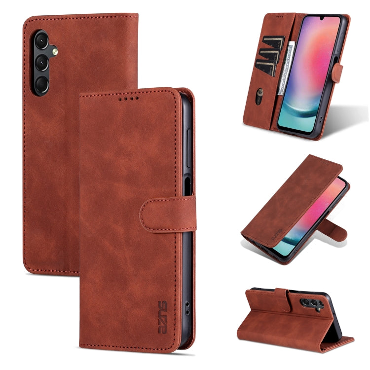 AZNS Skin Feel Calf Texture Flip Leather Phone Case, For Samsung Galaxy A55 5G, For Samsung Galaxy A35 5G, For Samsung Galaxy A24 4G / A25, For Samsung Galaxy S24 Ultra 5G