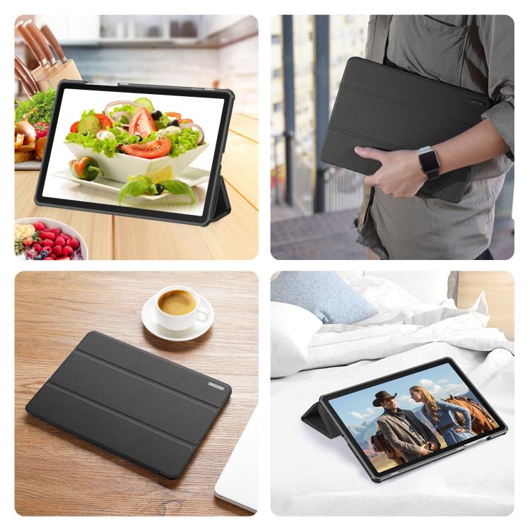 DUX DUCIS Domo Series Magnetic Flip Leather Tablet Case, For Samsung Galaxy Tab A11+ / A9+, For Samsung Galaxy Tab S9 FE / S10 FE, For Samsung Galaxy Tab S10 FE+, For Samsung Galaxy Tab S10+, For Samsung Galaxy Tab S9 FE+, For Samsung Galaxy Tab S10 Ultra