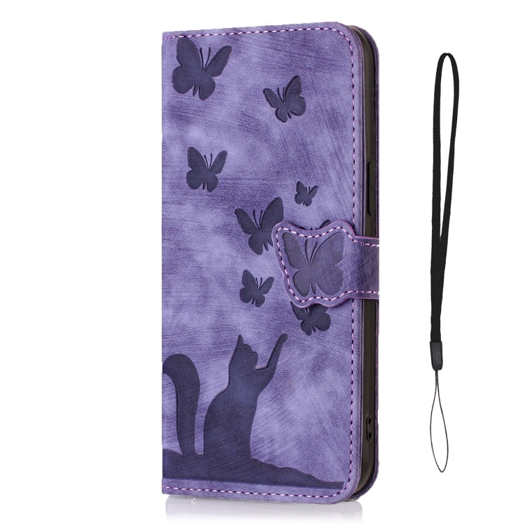 Butterfly Cat Embossing Flip Leather Phone Case, For iPhone 11 Pro Max, For iPhone 11, For iPhone 11 Pro, For iPhone X / XS