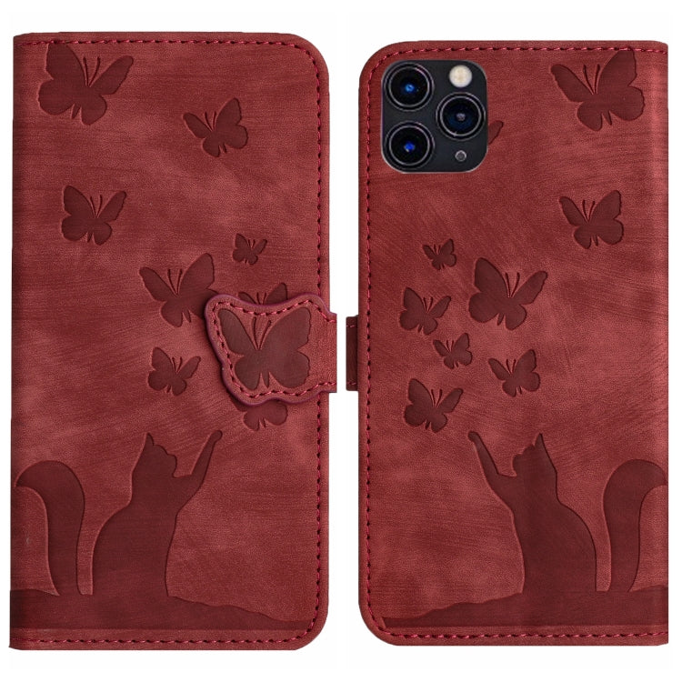 Butterfly Cat Embossing Flip Leather Phone Case, For iPhone 11 Pro Max, For iPhone 11, For iPhone 11 Pro, For iPhone X / XS