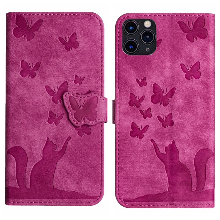 Butterfly Cat Embossing Flip Leather Phone Case, For iPhone 11 Pro Max, For iPhone 11, For iPhone 11 Pro, For iPhone X / XS