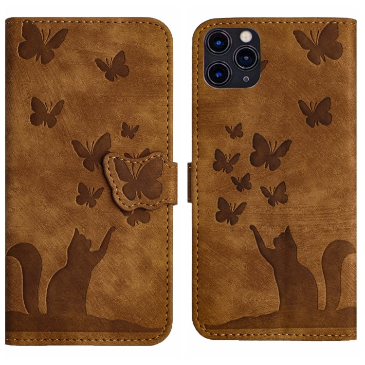 Butterfly Cat Embossing Flip Leather Phone Case, For iPhone 11 Pro Max, For iPhone 11, For iPhone 11 Pro, For iPhone X / XS