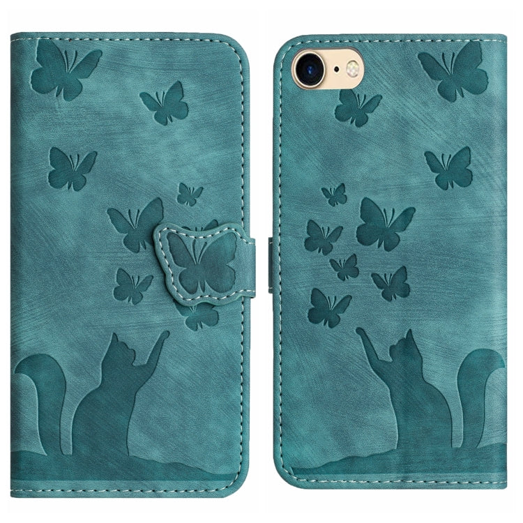 Butterfly Cat Embossing Flip Leather Phone Case, For iPhone SE 2022 / 2020 / 8 / 7, For iPhone 13 Pro Max, For iPhone 13 Pro, For iPhone 13