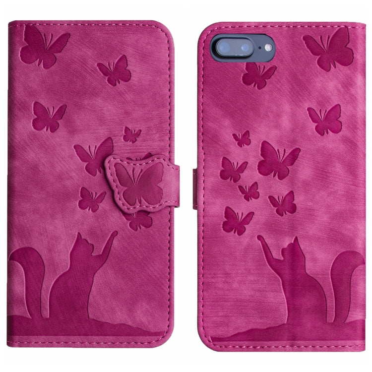Butterfly Cat Embossing Flip Leather Phone Case, For iPhone XR, For iPhone XS Max, For iPhone 8 Plus / 7 Plus