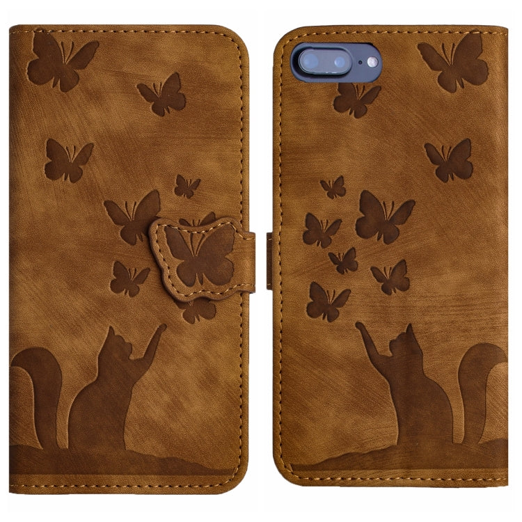 Butterfly Cat Embossing Flip Leather Phone Case, For iPhone XR, For iPhone XS Max, For iPhone 8 Plus / 7 Plus