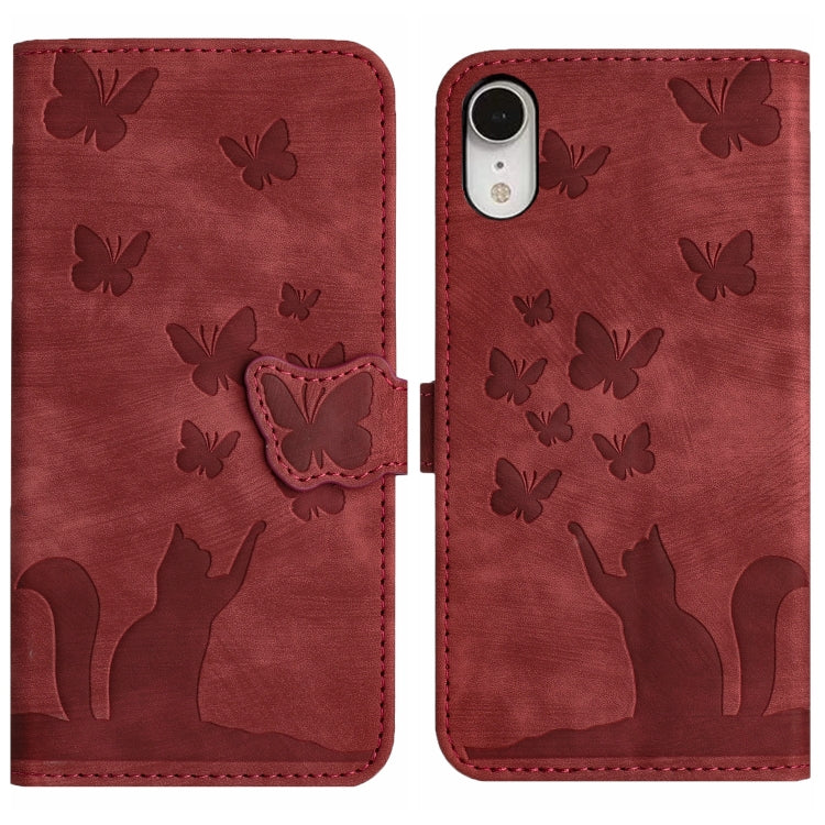 Butterfly Cat Embossing Flip Leather Phone Case, For iPhone XR, For iPhone XS Max, For iPhone 8 Plus / 7 Plus