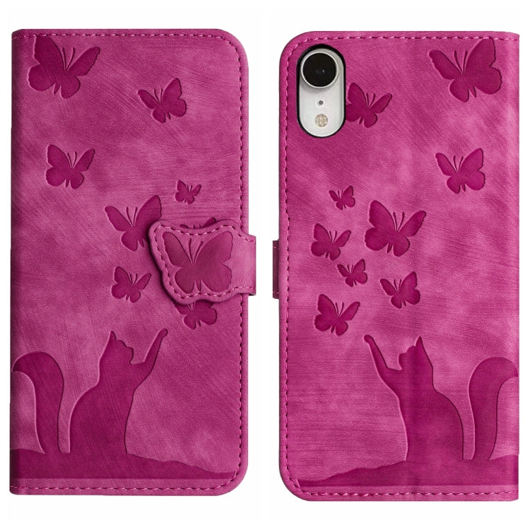 Butterfly Cat Embossing Flip Leather Phone Case, For iPhone XR, For iPhone XS Max, For iPhone 8 Plus / 7 Plus
