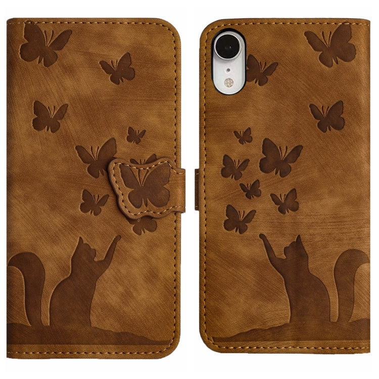 Butterfly Cat Embossing Flip Leather Phone Case, For iPhone XR, For iPhone XS Max, For iPhone 8 Plus / 7 Plus