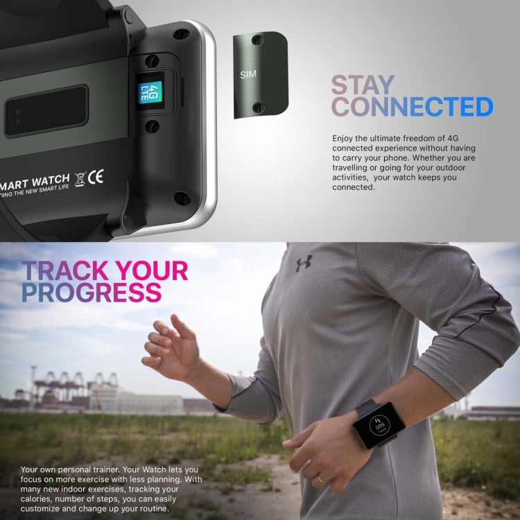DM100 2.86 inch IPS Full Screen Smart Sport Watch, Support Independent Card Insertion / Multiple Sports Modes / Heart Rate Monitoring / Step Counting, RAM 1GB+ROM 16GB, RAM 3GB+ROM 32GB