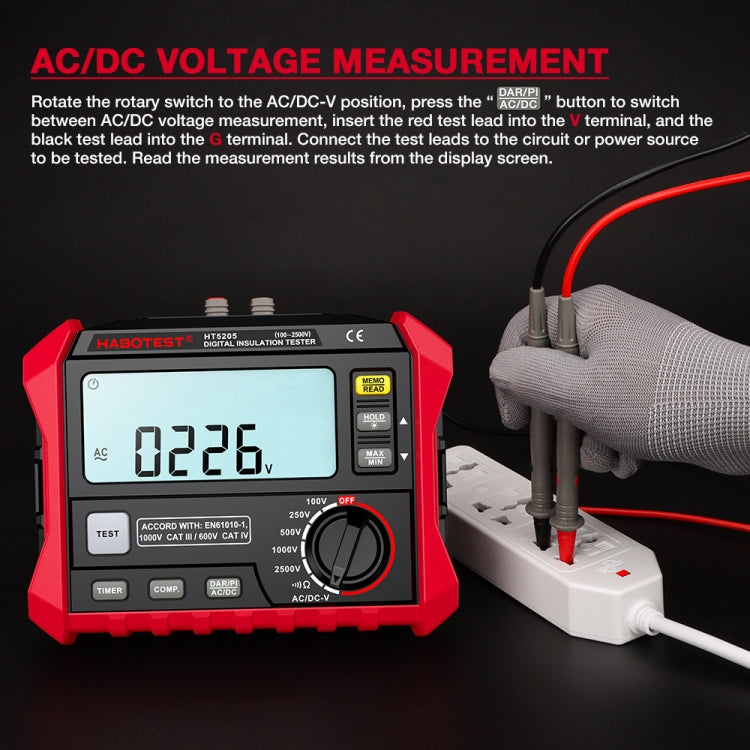 HABOTEST HT5205 Insulation Resistor Tester, HT5205