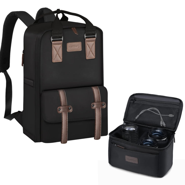 Cwatcun D78 Camera Laptop Backpack Bag, With Detachable Insert Camera Case
