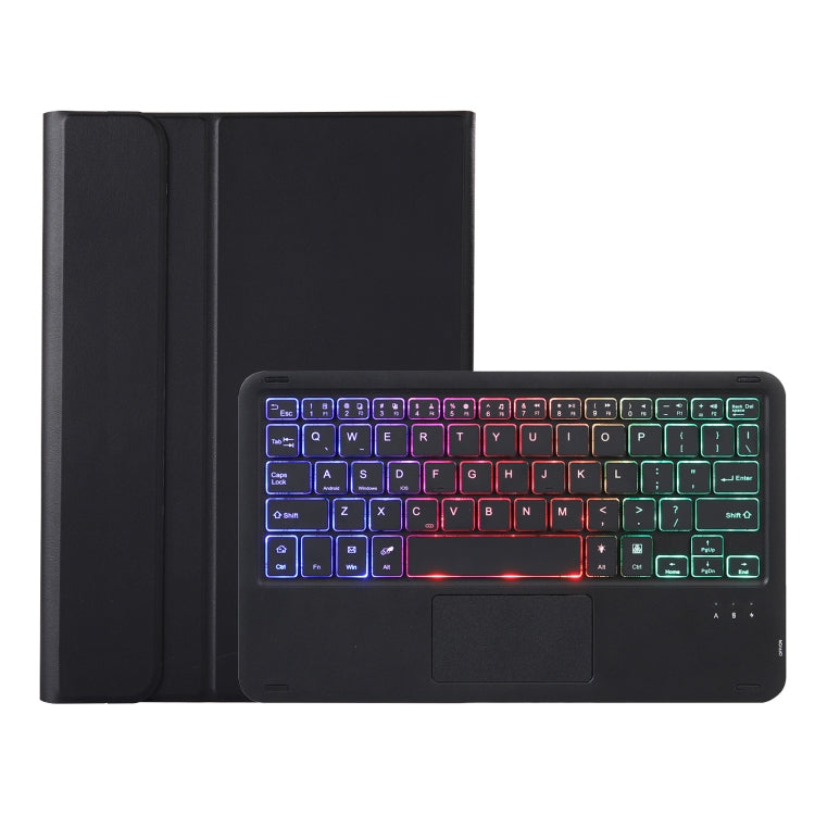A09B-AS Candy Color Touch Backlight Bluetooth Keyboard Leather Tablet Case with Pen Holder, A09B-AS