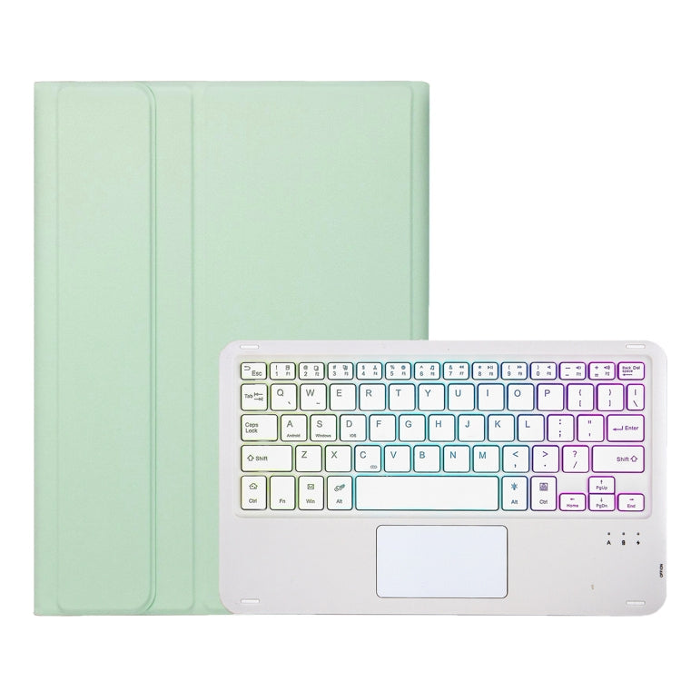 A09B-AS Candy Color Touch Backlight Bluetooth Keyboard Leather Tablet Case with Pen Holder, A09B-AS