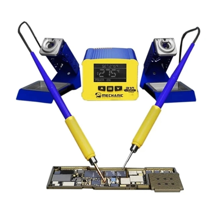 Mechanic 210MAX Dual Station Thermostatic Adjustable Digital Display Soldering Station, US, EU