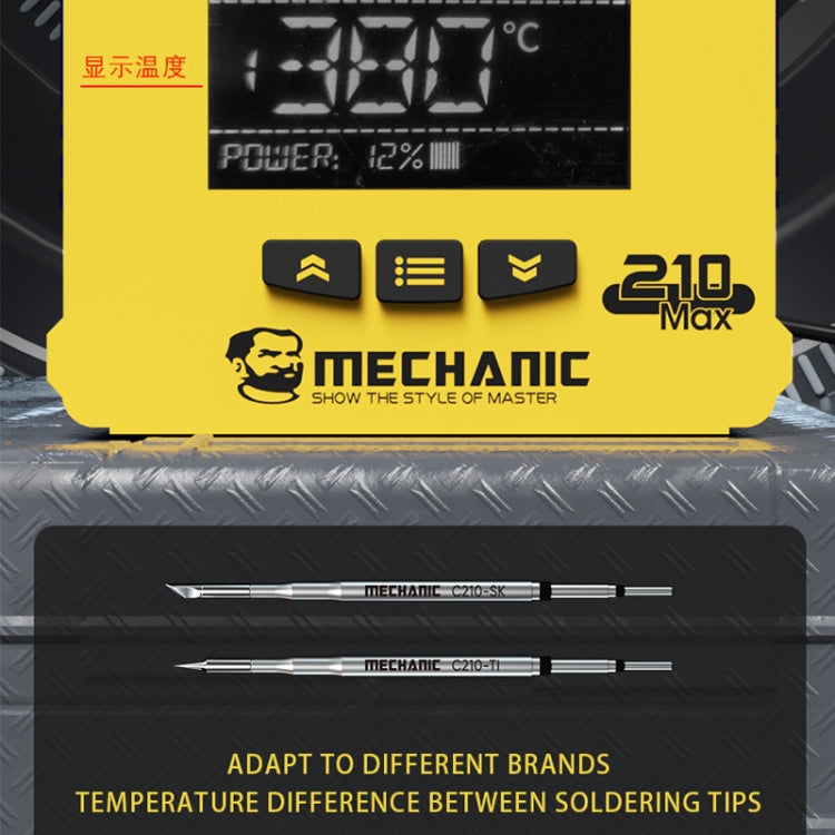 Mechanic 210MAX Dual Station Thermostatic Adjustable Digital Display Soldering Station, US, EU