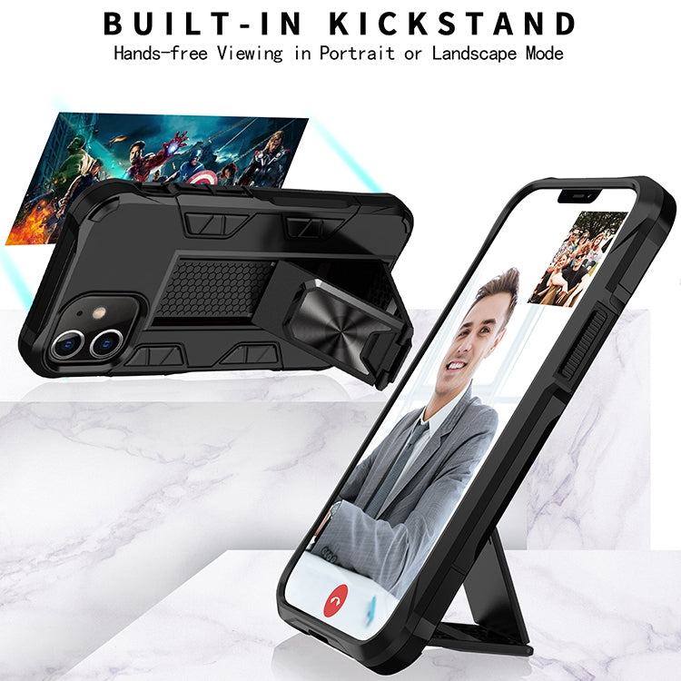 Armor Shockproof TPU + PC Magnetic Protective Case with Invisible Holder, For iPhone 12 Pro Max