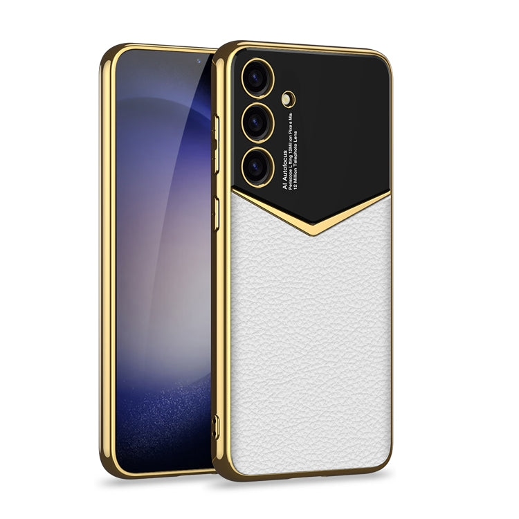 GKK Plating Soft TPU + Leather Full Coverage Phone Case without Pen, For Samsung Galaxy S24 Ultra 5G, For Samsung Galaxy S24 5G