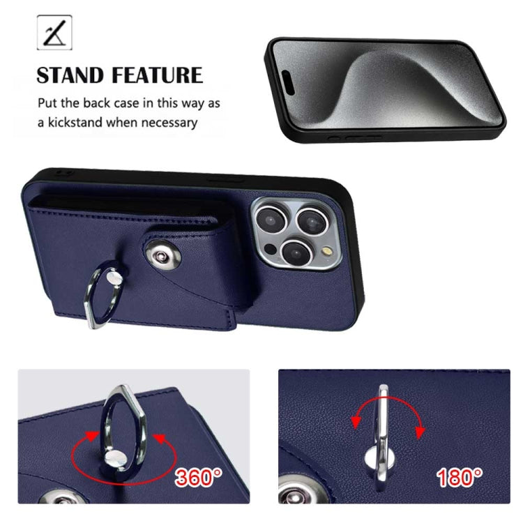 Organ Card Bag Ring Holder Phone Case, For iPhone 14 Pro Max, For iPhone SE 2022 / 2020 / 8 / 7, For iPhone 13 Pro Max, For iPhone 13 Pro