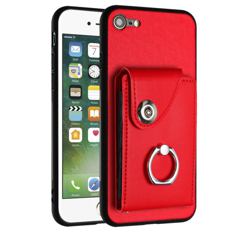 Organ Card Bag Ring Holder Phone Case, For iPhone 14 Pro Max, For iPhone SE 2022 / 2020 / 8 / 7, For iPhone 13 Pro Max, For iPhone 13 Pro
