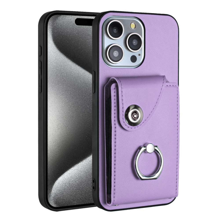 Organ Card Bag Ring Holder Phone Case, For iPhone 14 Pro Max, For iPhone SE 2022 / 2020 / 8 / 7, For iPhone 13 Pro Max, For iPhone 13 Pro