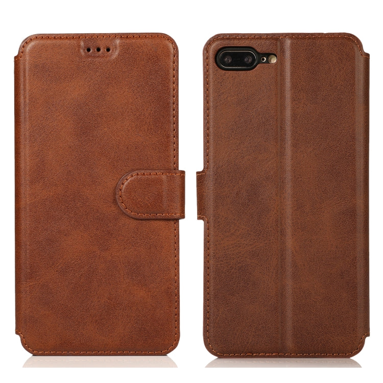 Calf Texture Magnetic Buckle Horizontal Flip Leather Case with Holder & Card Slots & Wallet & Photo Frame, For iPhone 6 / 6s, For iPhone 7 / 8, For iPhone 7 Plus / 8 Plus, For iPhone X / XS