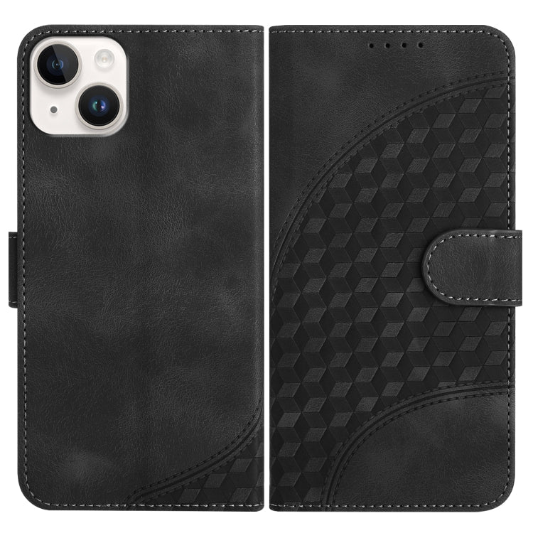 YX0060 Elephant Head Embossed Phone Leather Case with Lanyard, For iPhone 15 Pro Max, For iPhone 15 Pro, For iPhone 15 Plus