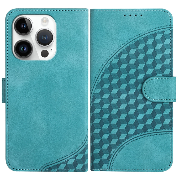 YX0060 Elephant Head Embossed Phone Leather Case with Lanyard, For iPhone 14 Pro, For iPhone 14 Pro Max, For iPhone SE 2022/SE 2020/6/7/8