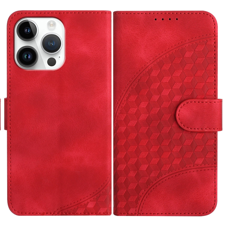 YX0060 Elephant Head Embossed Phone Leather Case with Lanyard, For iPhone 14 Pro, For iPhone 14 Pro Max, For iPhone SE 2022/SE 2020/6/7/8
