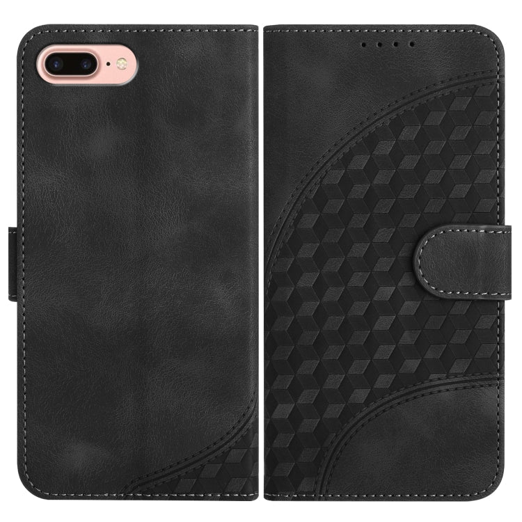 YX0060 Elephant Head Embossed Phone Leather Case with Lanyard, For iPhone XS Max, For iPhone 8 Plus / 7 Plus